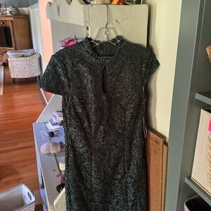 Emerald green evening gown, size 6